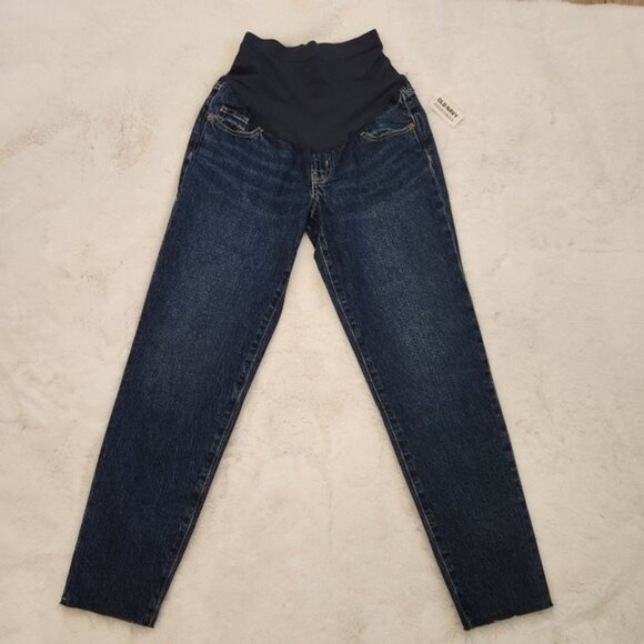 Old Navy O.G Straight Maternity Dark Blue Jeans Size 2 - Picture 5 of 11